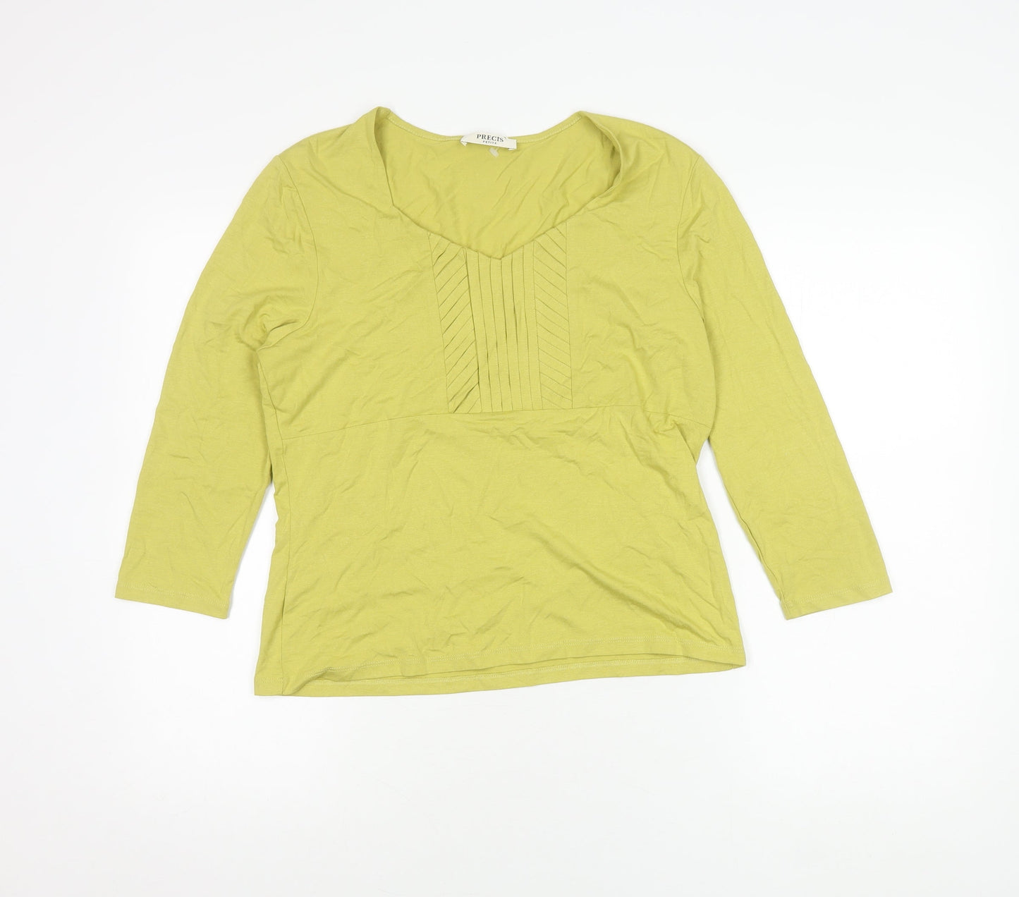 Womens UK Size M Precis Green Basic Blouse