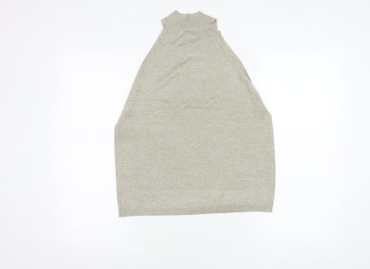 Womens UK Size 14 Mango Beige Basic Tank