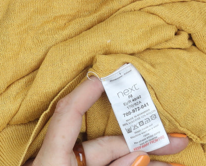 Womens UK Size M NEXT Yellow Cardigan Jumper