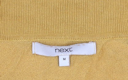 Womens UK Size M NEXT Yellow Cardigan Jumper