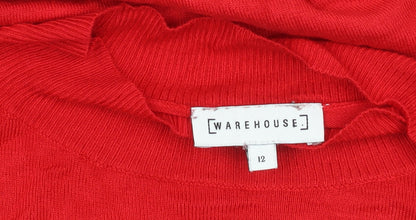 Womens UK Size 12 Warehouse Red Pullover Jumper