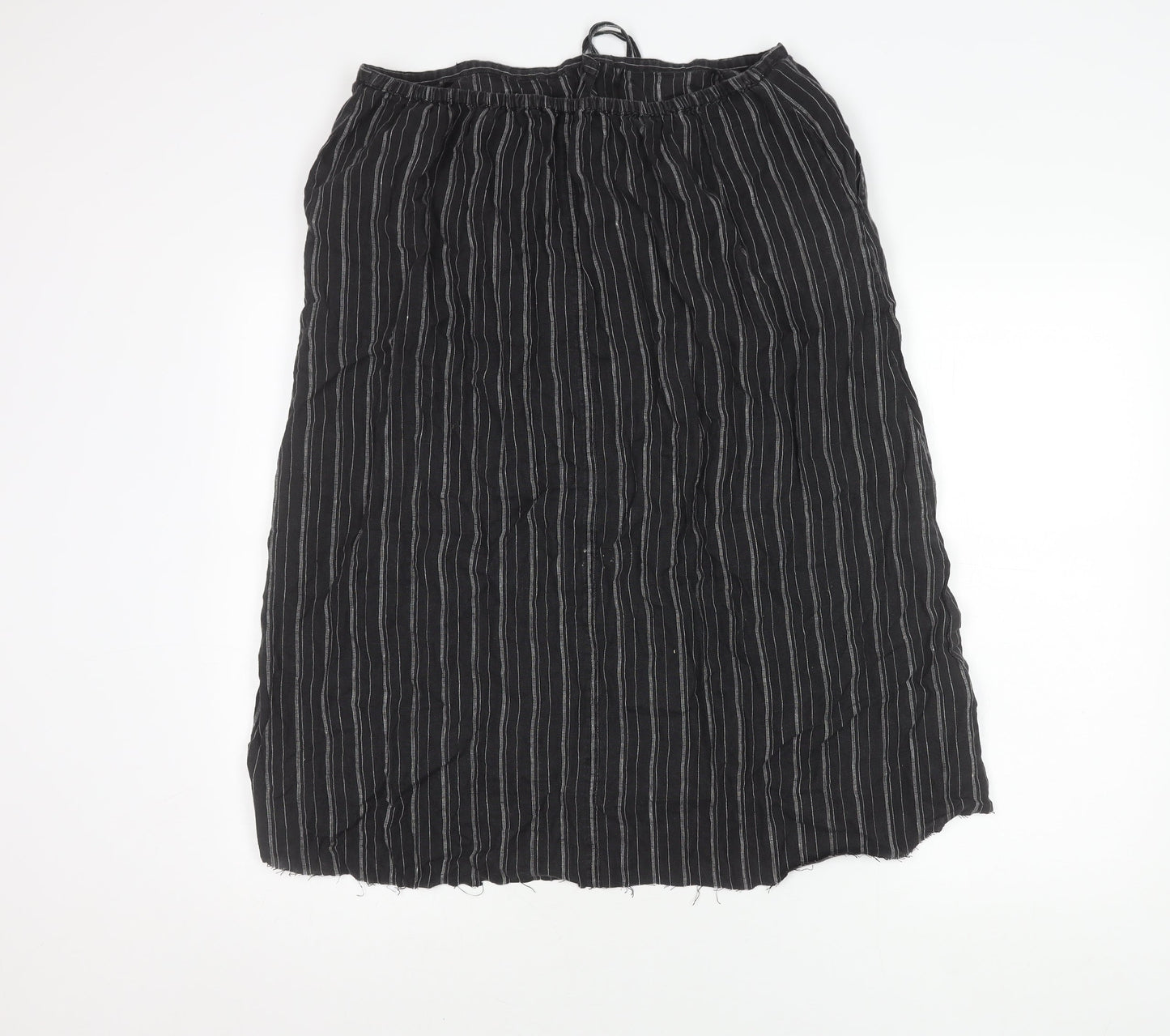 EAST Women's Black Size 18 Striped Pencil Skirt