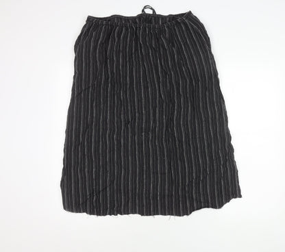 EAST Women's Black Size 18 Striped Pencil Skirt