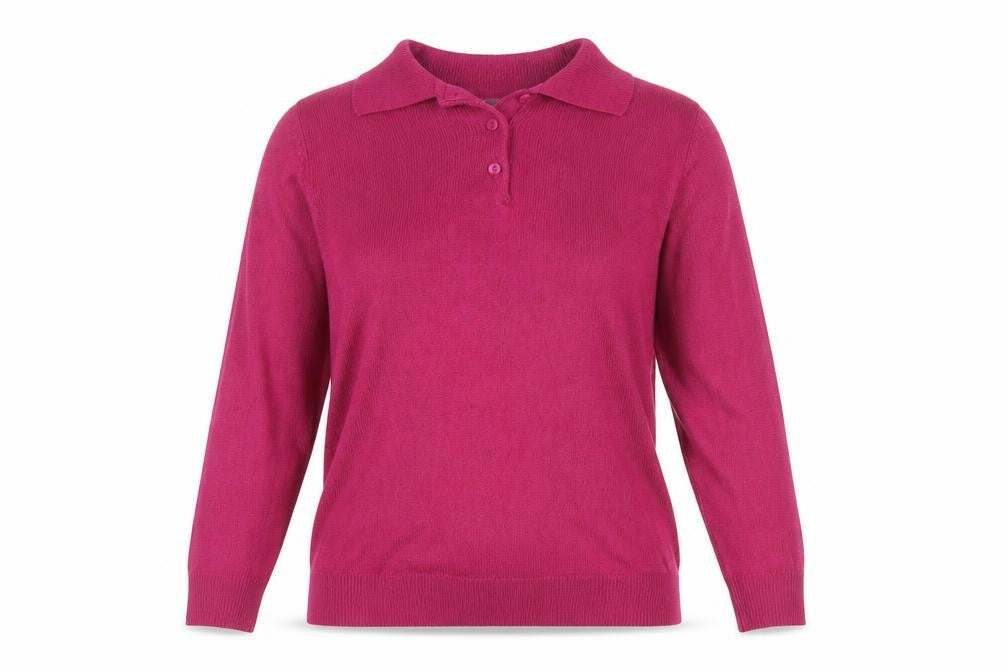 Womens UK Size 14 Damart Pink Basic Polo