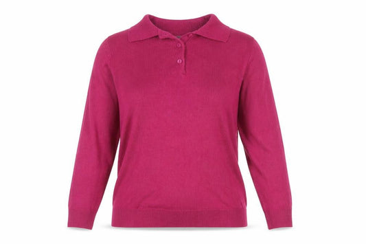 Womens UK Size 14 Damart Pink Basic Polo