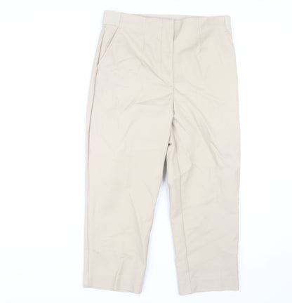 Womens UK Size 12 Marks and Spencer Regular Fit Casual Beige Trousers