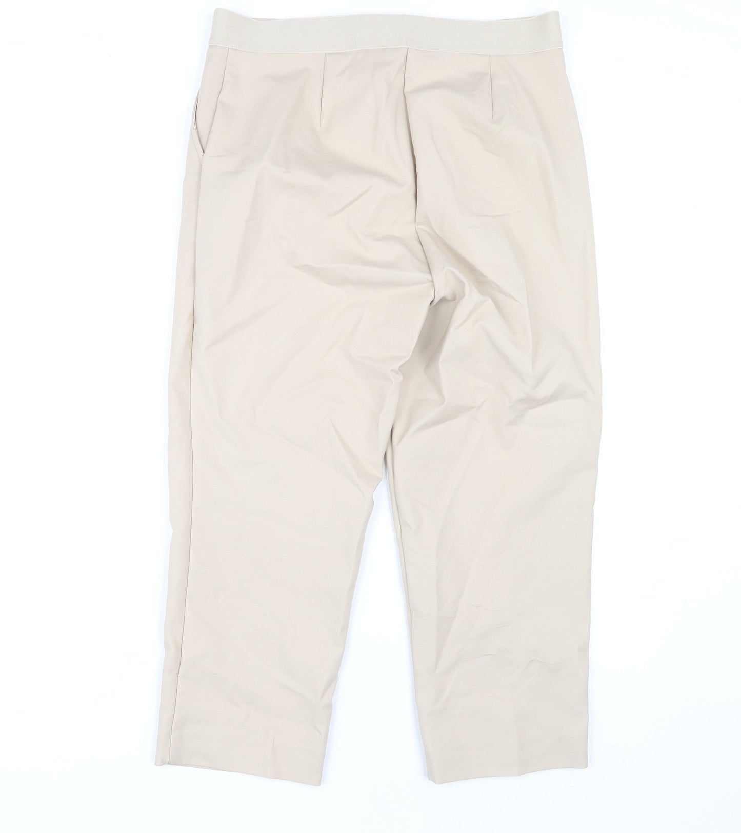 Womens UK Size 12 Marks and Spencer Regular Fit Casual Beige Trousers