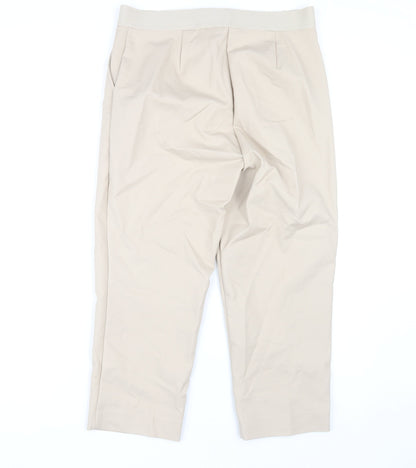 Womens UK Size 12 Marks and Spencer Regular Fit Casual Beige Trousers