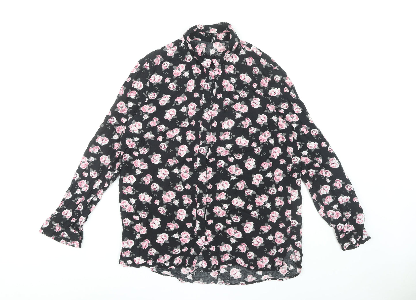 Womens UK Size 12 H&M Black  Button-Up