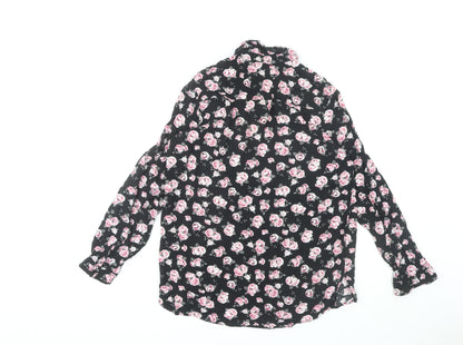Womens UK Size 12 H&M Black  Button-Up