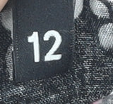 Womens UK Size 12 H&M Black  Button-Up