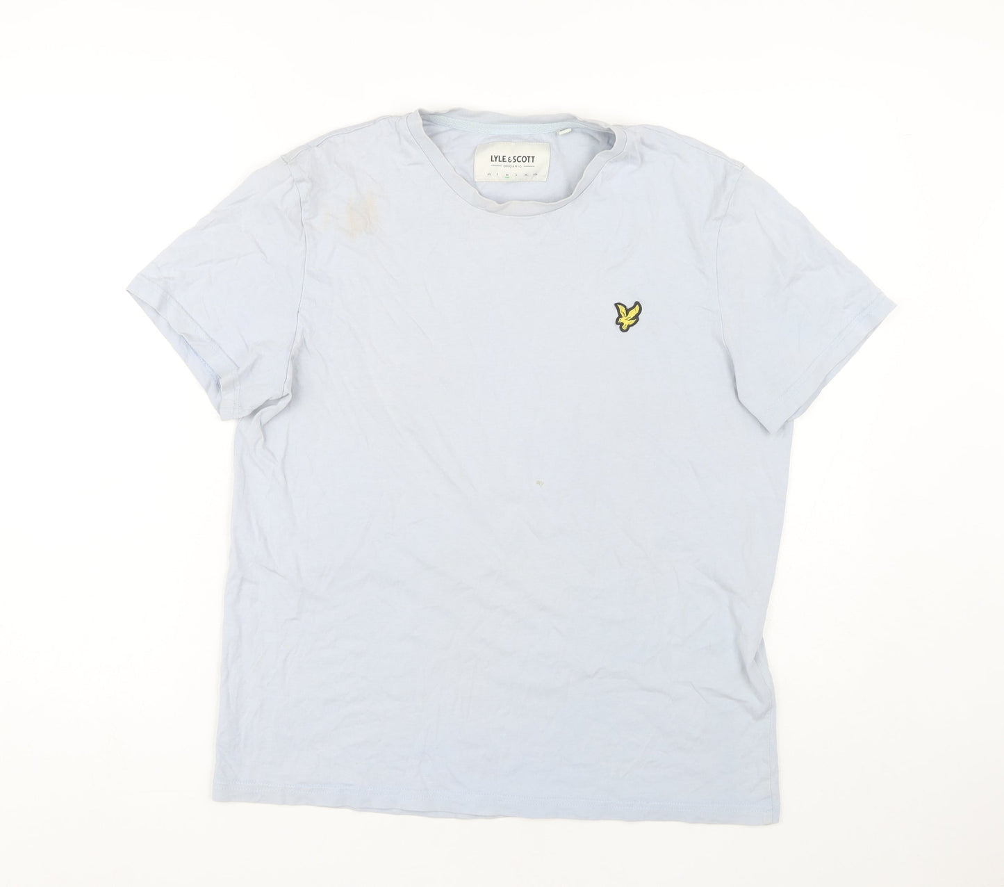 Lyle & Scott Men's Blue M Logo Organic T-Shirt