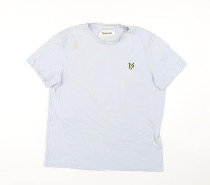 Lyle & Scott Men's Blue M Logo Organic T-Shirt