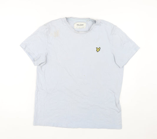 Lyle & Scott Men's Blue M Logo Organic T-Shirt