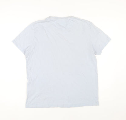 Lyle & Scott Men's Blue M Logo Organic T-Shirt