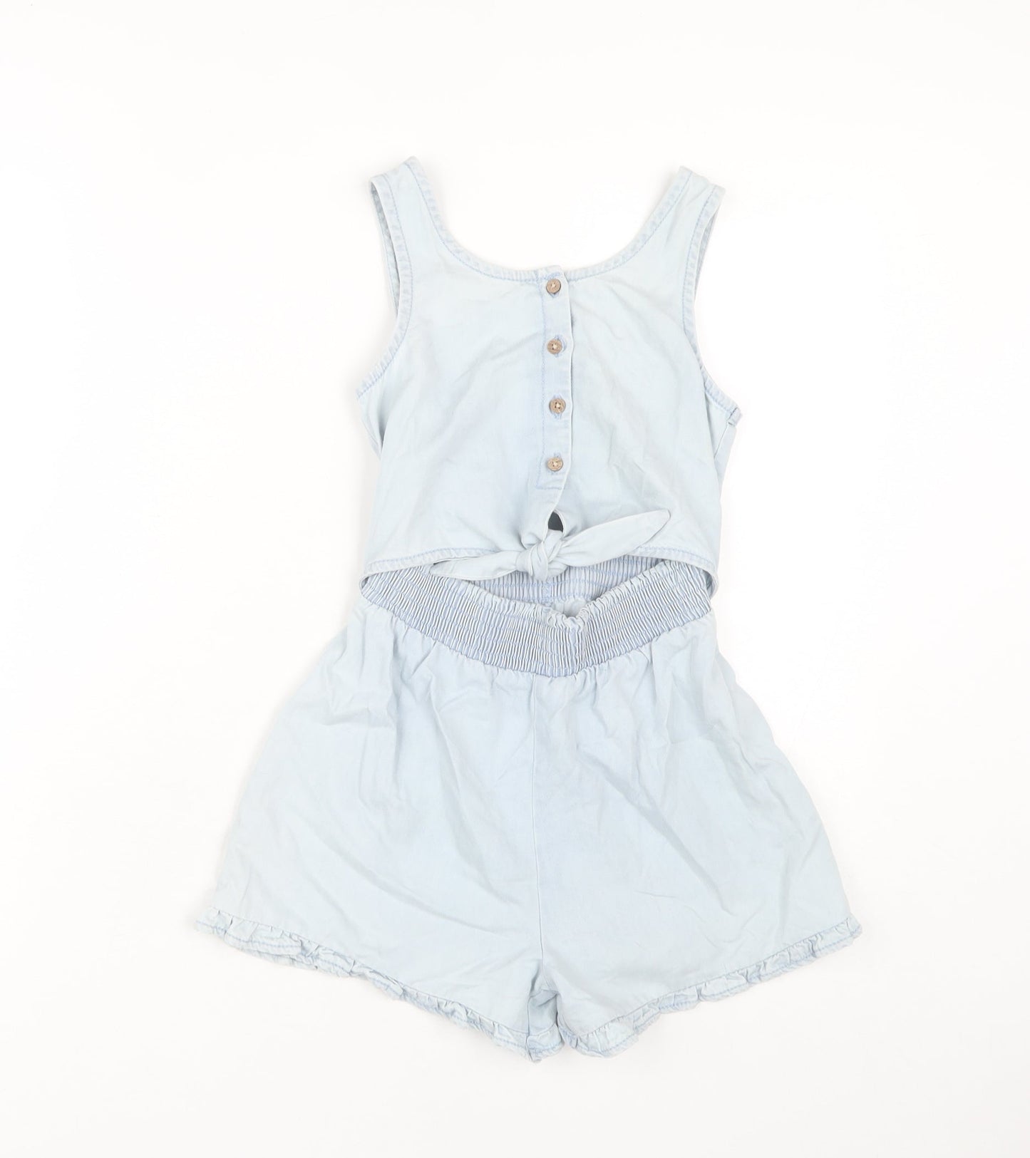 Next Girls Blue Playsuit, 6 Years, Sleeveless, Button Closure