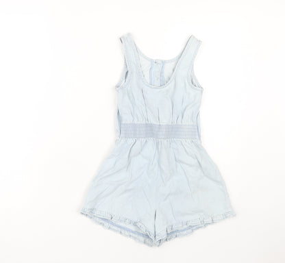 Next Girls Blue Playsuit, 6 Years, Sleeveless, Button Closure