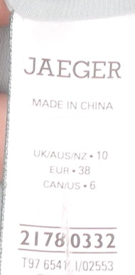 Jaeger Women's Grey Button-Up Shirt Size 10