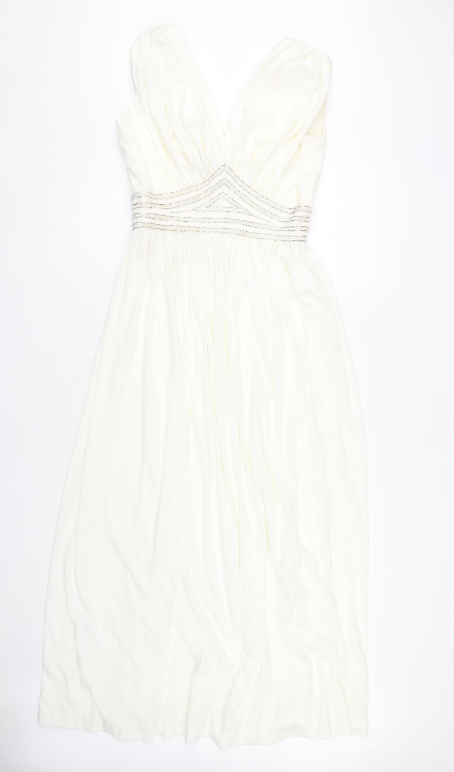 Trina Lewis Women’s Ivory A-Line Midi Dress