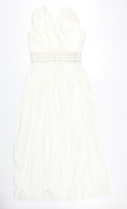Trina Lewis Women’s Ivory A-Line Midi Dress
