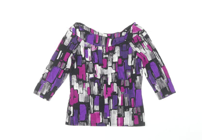 Womens UK Size 12 Wallis Multicoloured Basic Blouse
