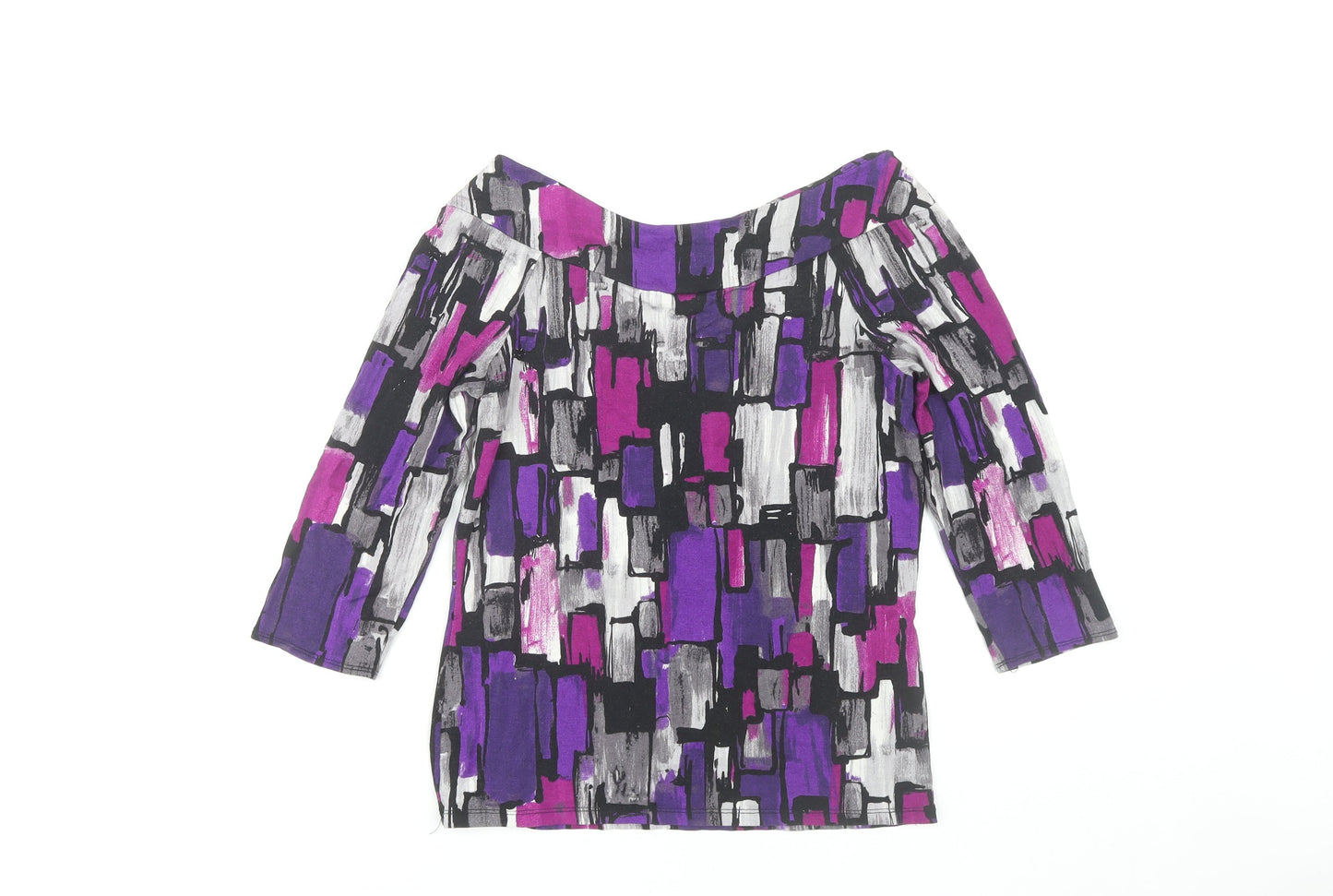 Womens UK Size 12 Wallis Multicoloured Basic Blouse