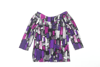 Womens UK Size 12 Wallis Multicoloured Basic Blouse