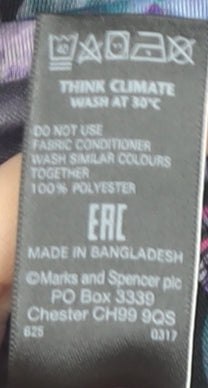 Marks and Spencer Women's Floral Activewear Top, Size 14