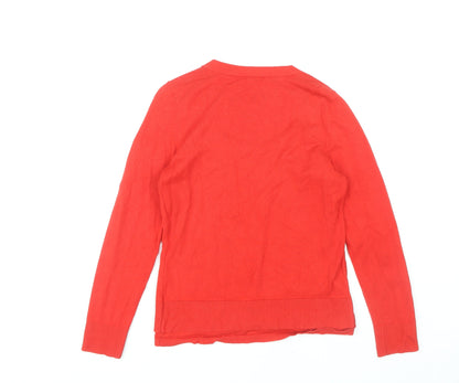 Womens UK Size M Linea Red Cardigan Jumper