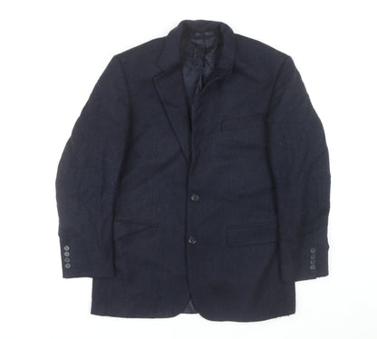 Odermark Men's Blue Wool Tweed Blazer 38R