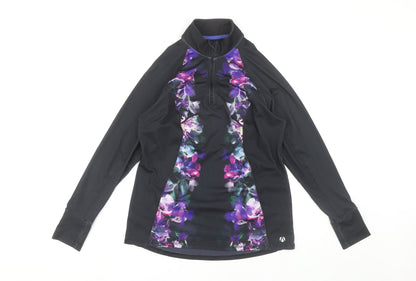 Marks and Spencer Women's Black Floral Track Jacket