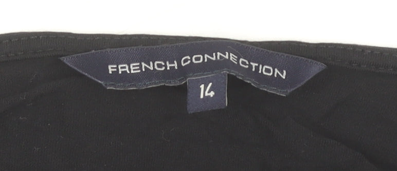 French Connection Women's Black Long Sleeve Dress, Size 14