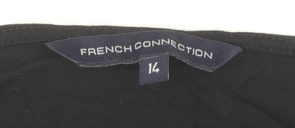 French Connection Women's Black Long Sleeve Dress, Size 14