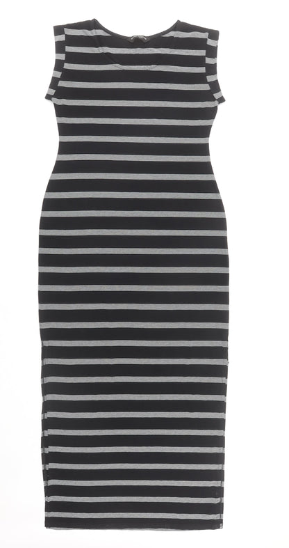 Dorothy Perkins Women's Black Striped Bodycon Dress