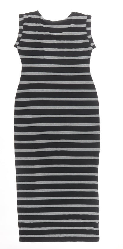 Dorothy Perkins Women's Black Striped Bodycon Dress