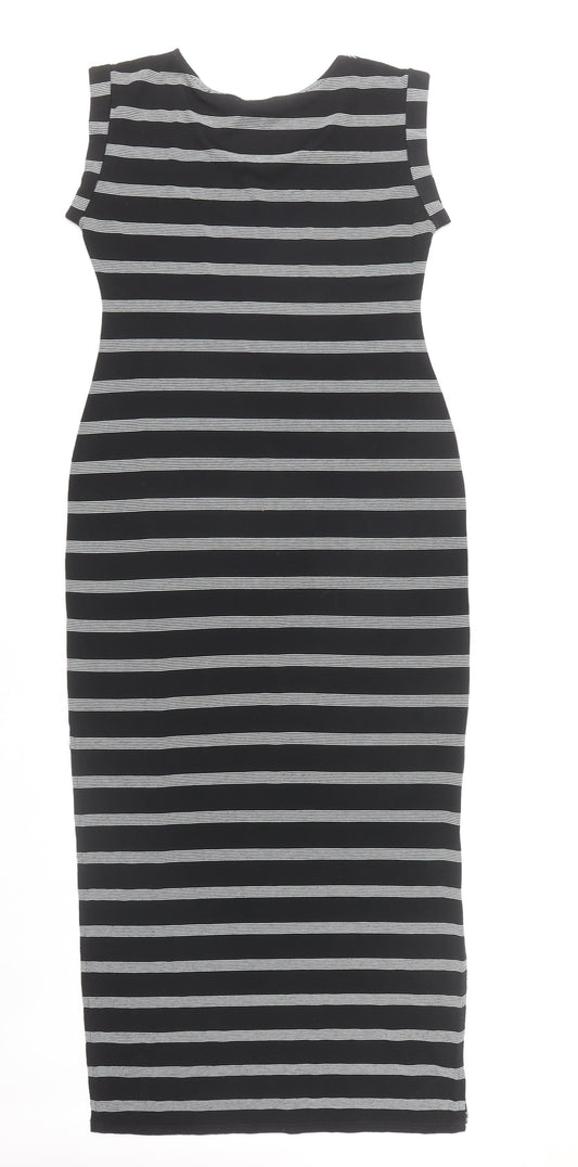 Dorothy Perkins Women's Black Striped Bodycon Dress