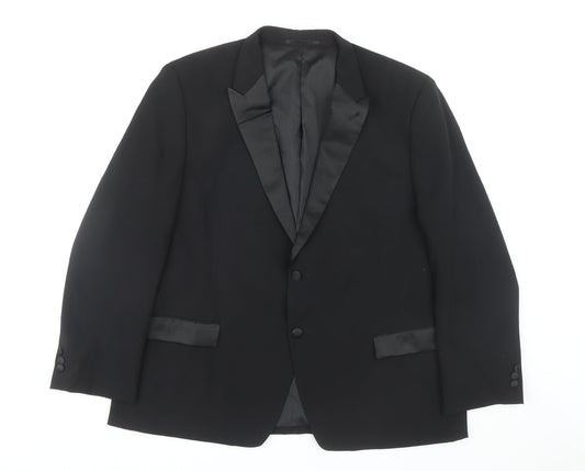 Mens UK Size 48 FELLINI TAILORED Regular Black Suit Tuxedo