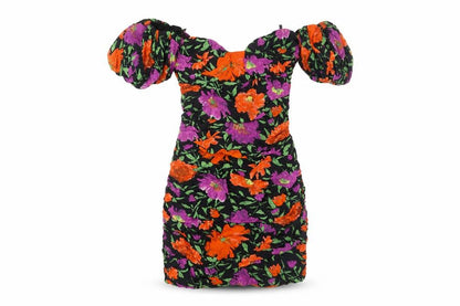 Zara Women's Multicoloured Floral Bodycon Dress XS