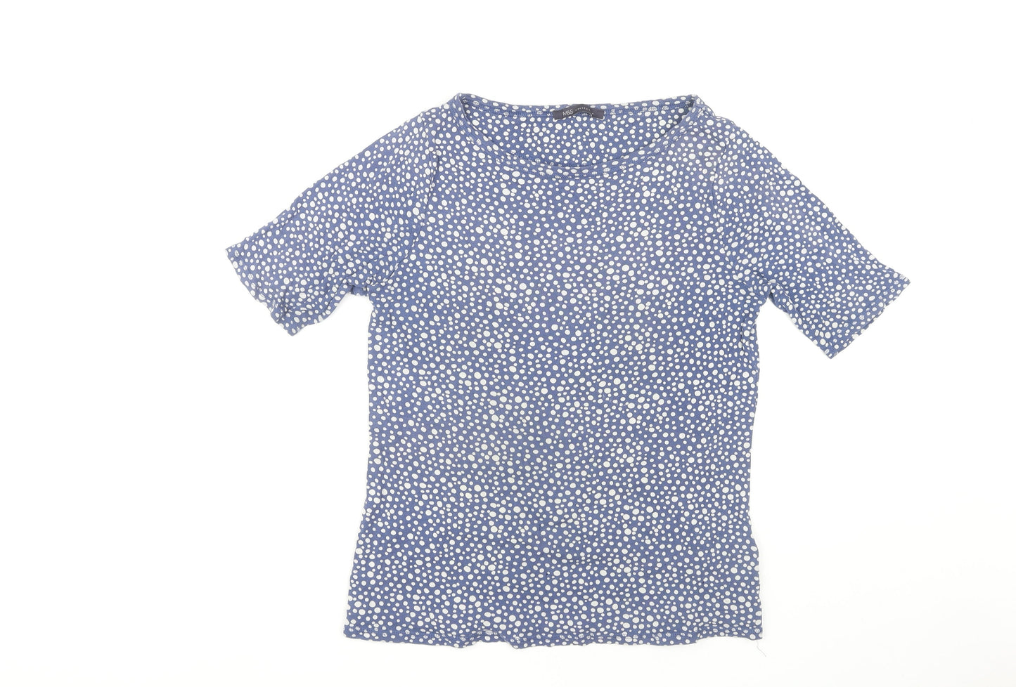 Womens UK Size 14 Marks and Spencer Blue Basic T-Shirt