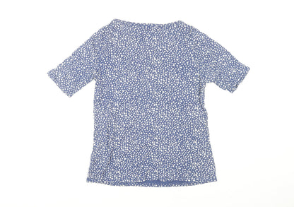 Womens UK Size 14 Marks and Spencer Blue Basic T-Shirt