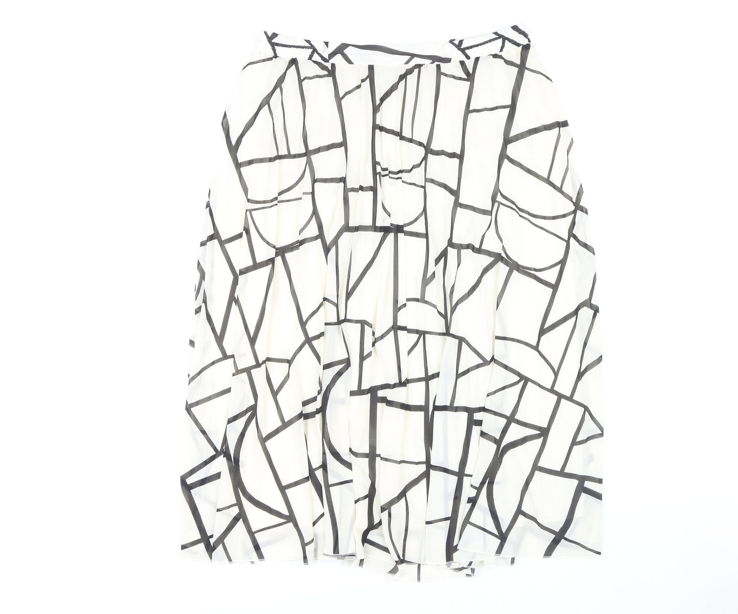 Marks and Spencer Women's Geometric Pleated Skirt, Size 18