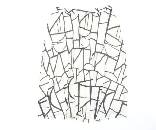 Marks and Spencer Women's Geometric Pleated Skirt, Size 18