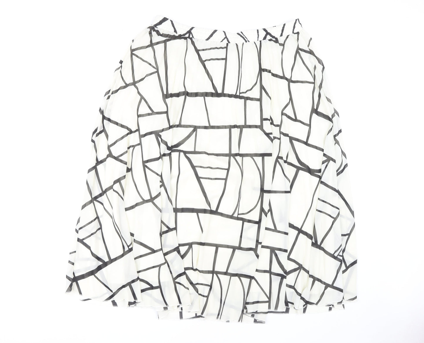 Marks and Spencer Women's Geometric Pleated Skirt, Size 18