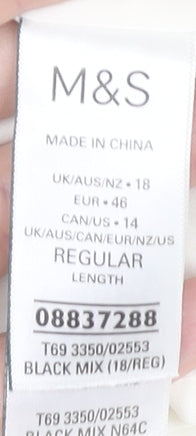 Marks and Spencer Women's Geometric Pleated Skirt, Size 18