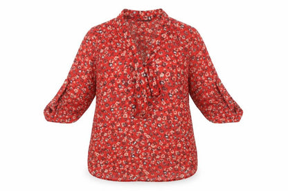 Womens UK Size 8 Dorothy Perkins Red Basic Blouse