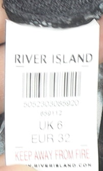 Womens UK Size 6 River Island Multicoloured Basic Blouse