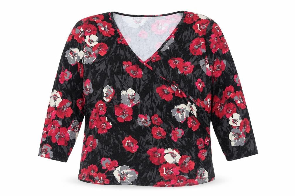 Womens UK Size 18 EAST Multicoloured Wrap Blouse