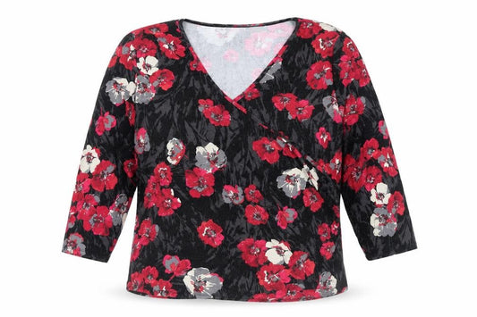 Womens UK Size 18 EAST Multicoloured Wrap Blouse