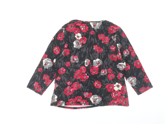 East Women's Floral Wrap Blouse, Multicoloured, Size 18