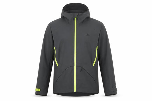 Front view of Decathlon Teens Grey Waterproof Lightweight Jacket